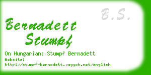 bernadett stumpf business card